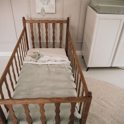 Ledikantdeken teddy Faro 100x150 cm sage