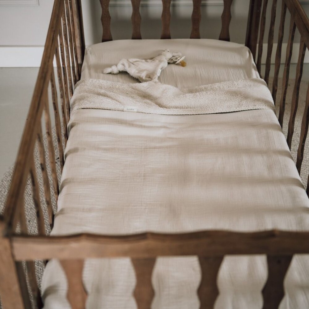 Ledikantdeken teddy Faro 100x150 cm warm white