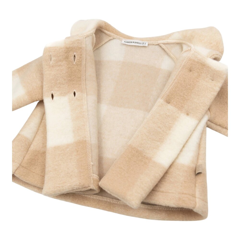 Mantel in gekookte wol Mocha Sand Mantel in gekookte wol Mocha Sand