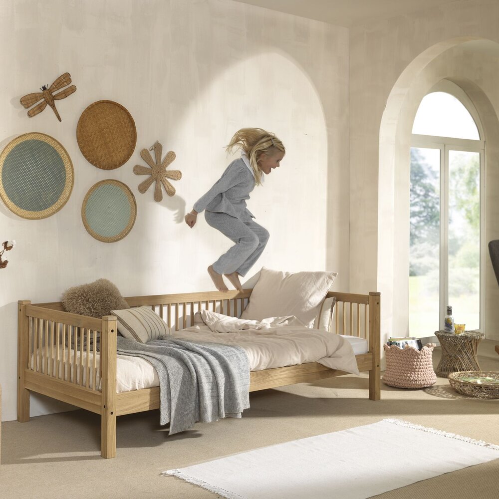 Forrest kajuitbed 90x200 cm Oak
