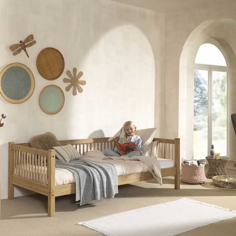 Forrest kajuitbed 90x200 cm Oak