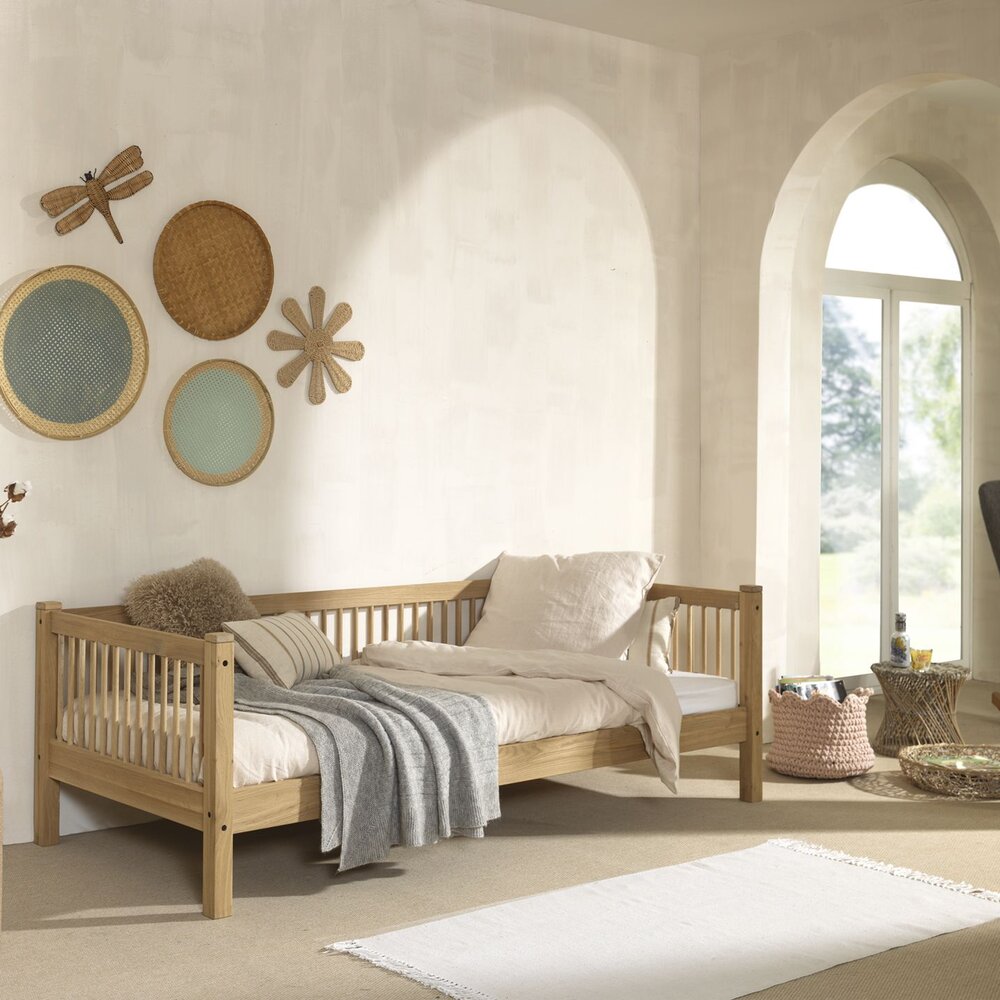 Forrest kajuitbed 90x200 cm Oak