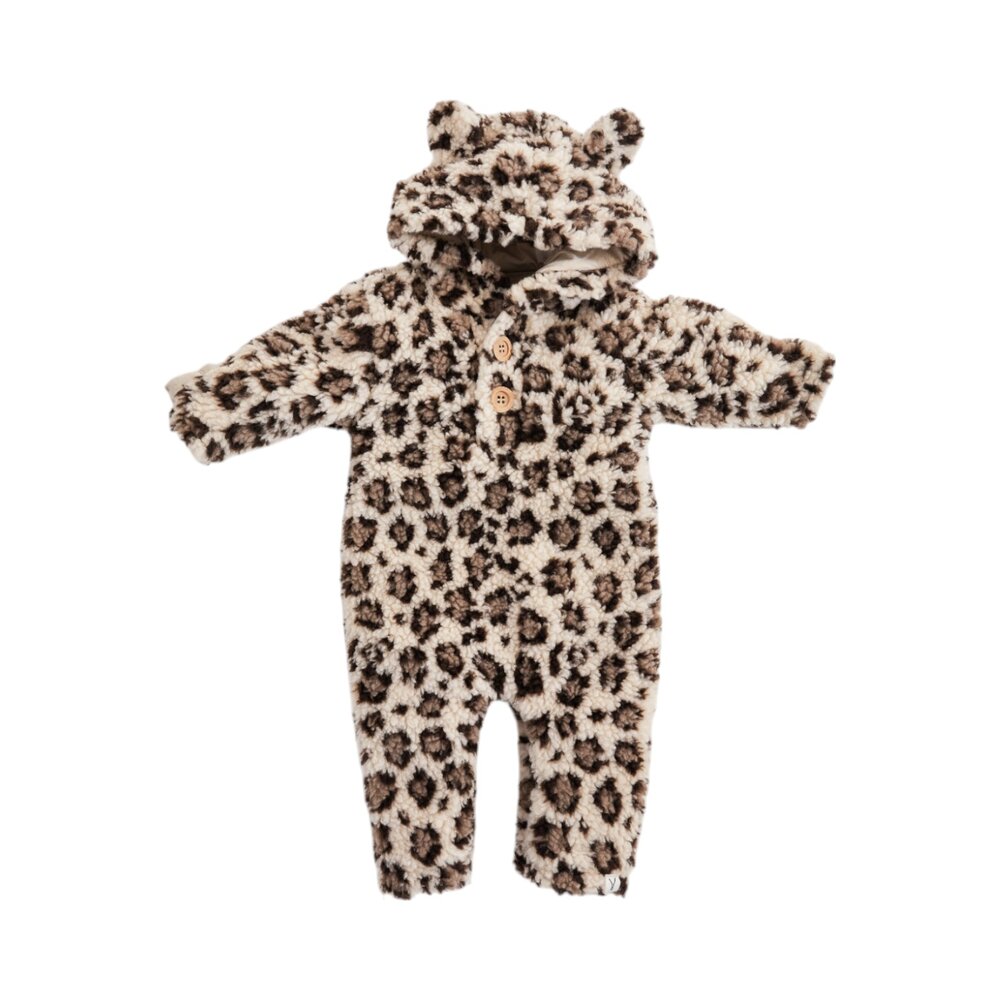 Onesie met zijritsen - Easy Zip - Leny teddy Panter
