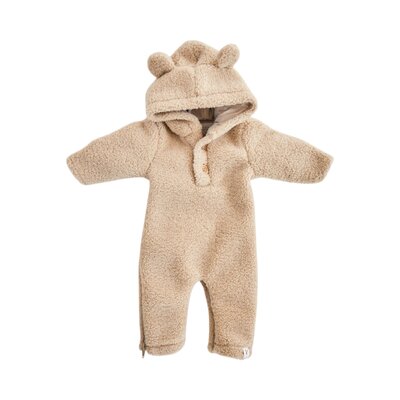 Onesie met zijritsen - Easy Zip - Leny teddy Beige