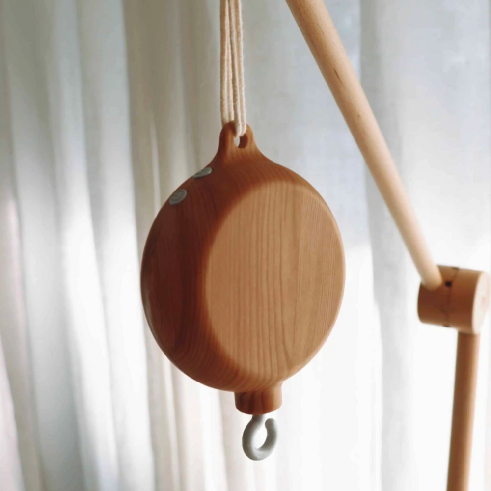 Muziekdoos voor Baby Mobiel in houtlook
