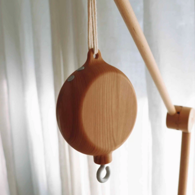 Muziekdoos voor Baby Mobiel in houtlook