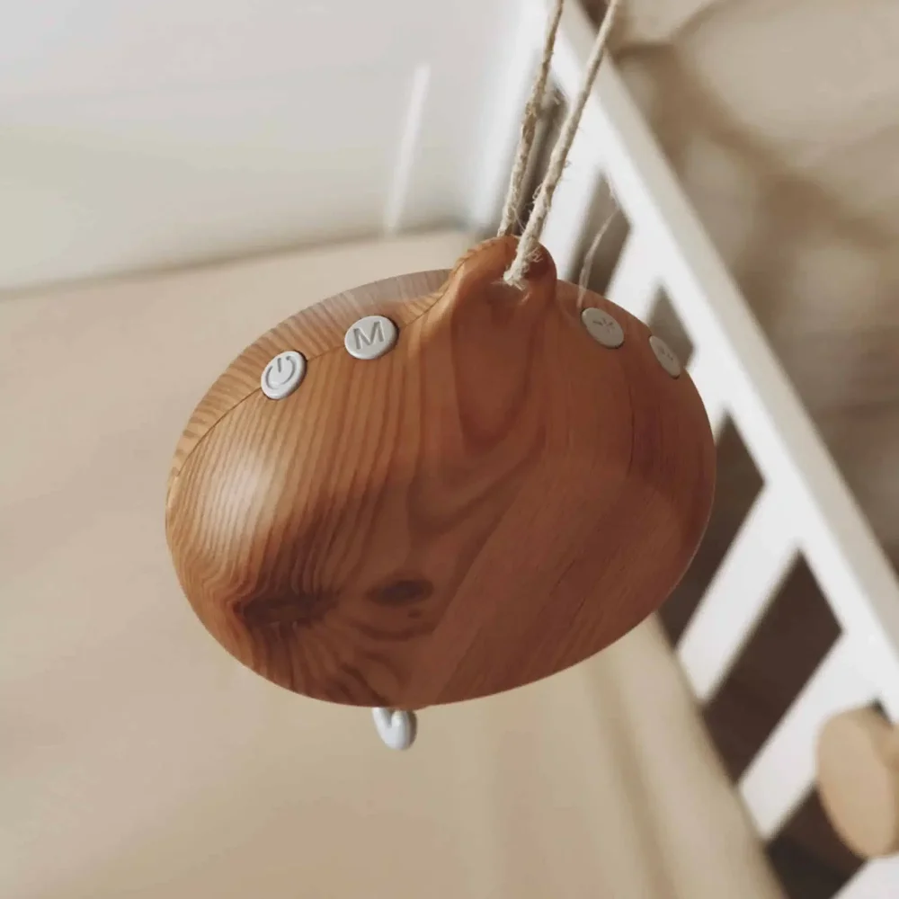 Muziekdoos voor Baby Mobiel in houtlook