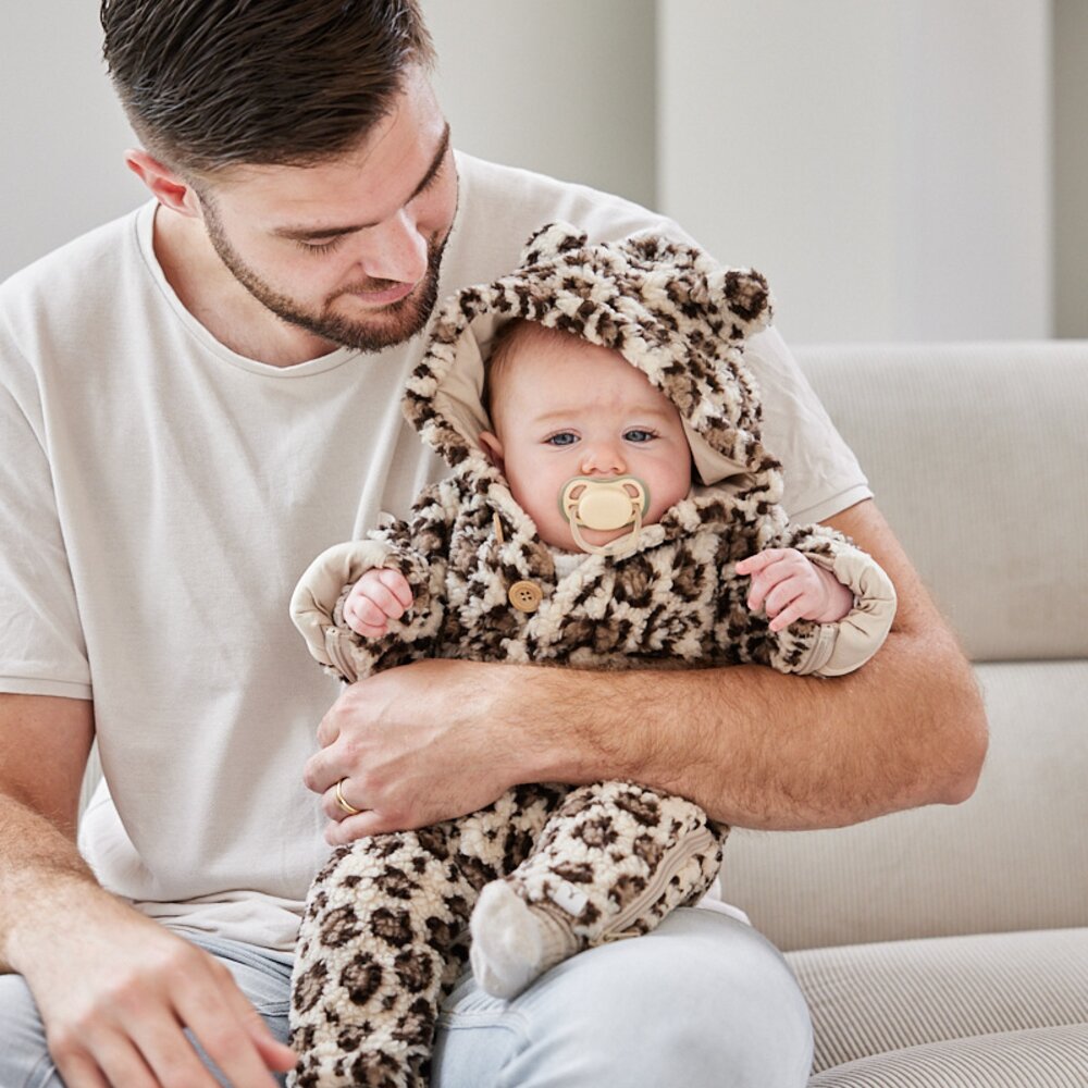 Onesie met zijritsen - Easy Zip - Leny teddy Panter