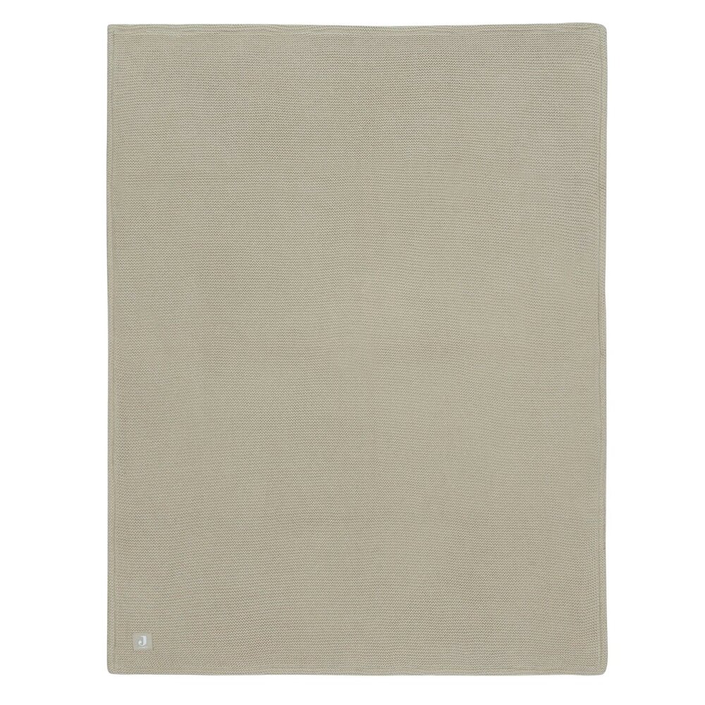 Deken Wieg 75x100cm Basic Knit Olive Green/ Fleece