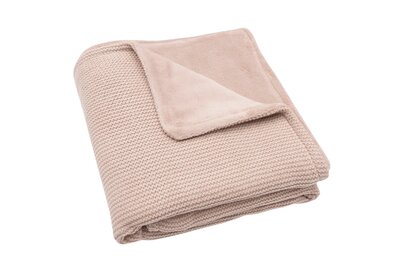 Deken Wieg 75x100cm Basic Knit Wild Rose / fleece