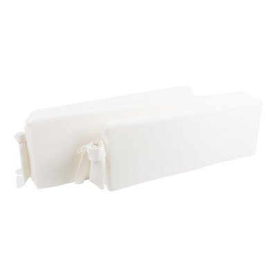 enkele parkomrander angora ivoor + lintstrikken angora ivoor met vulling mousse 5cm dikte