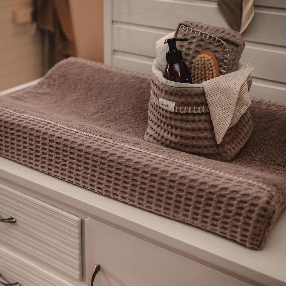 Commodemandje wafel Antwerp 15x18x15 cm caffe