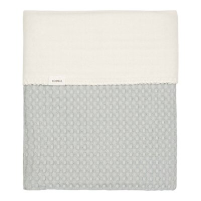 Ledikantdeken cotton fleece wafel Amsterdam 100x150 cm ocean air