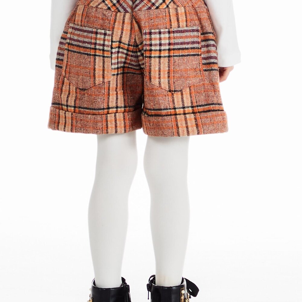Short met ruitjes Tangerine