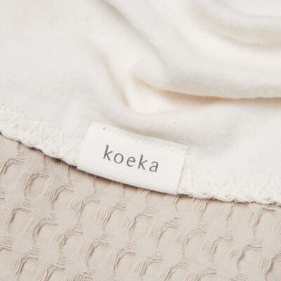 Ledikantdeken cotton fleece wafel Amsterdam 100x150 cm sand