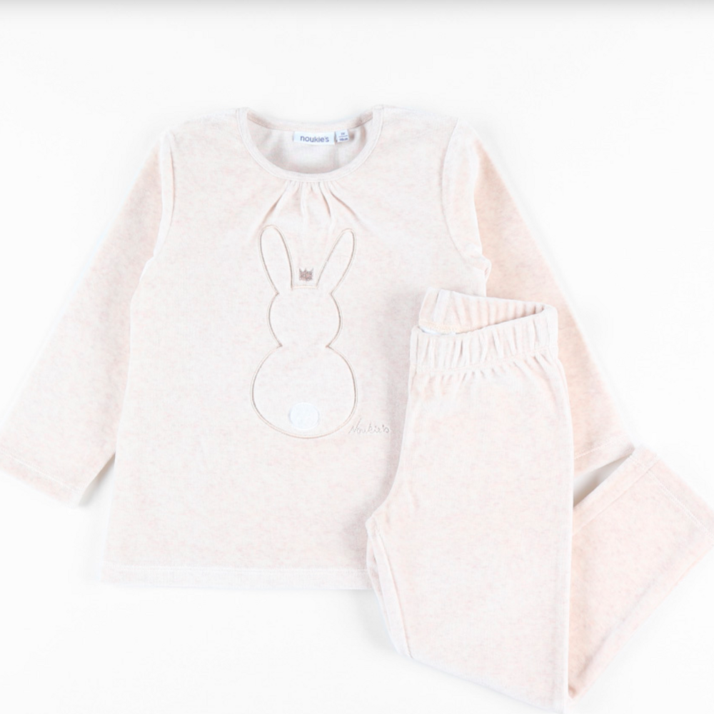 2-delige Pyjama met konijn Beige