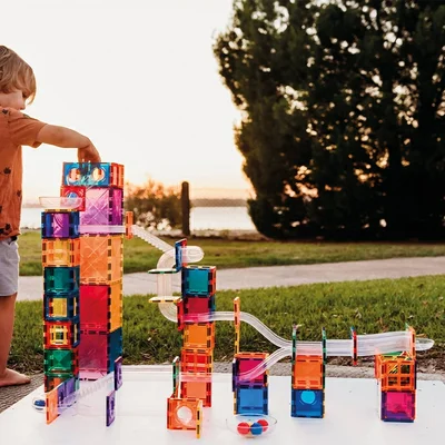 Bouwdoos Rainbow Ball Run Pack 92 pc