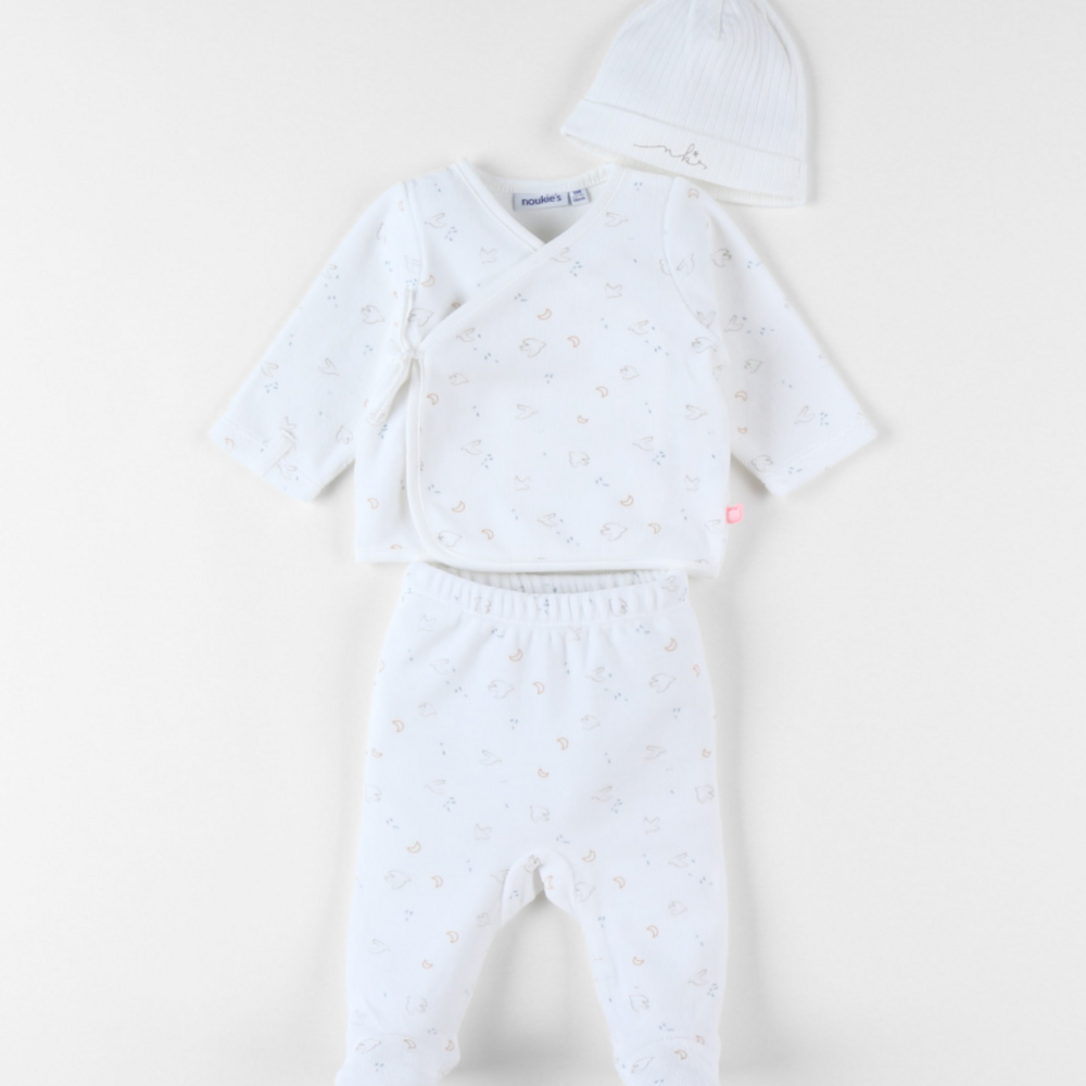 Babypakje met mutsje ECRU