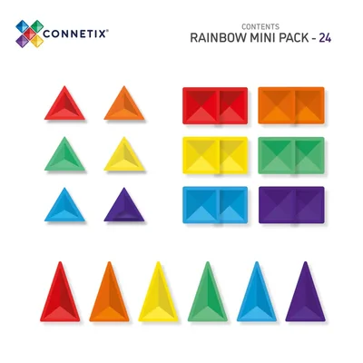 Bouwdoos Rainbow Mini Pack 24 pc Bouwdoos Rainbow Mini Pack 24 pc