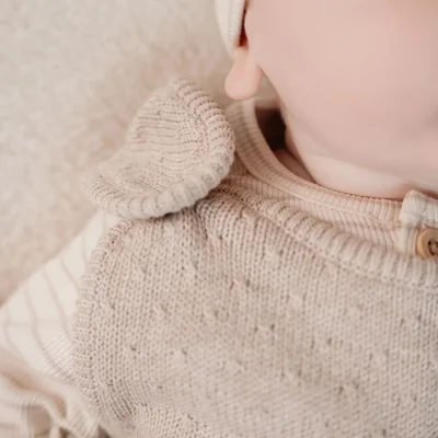 Gebreid boxpakje Soft Beige Melee Little Goose