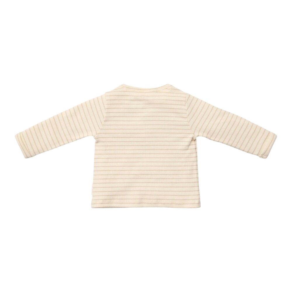 T-shirt lange mouw Soft Beige Stripe Little Goose