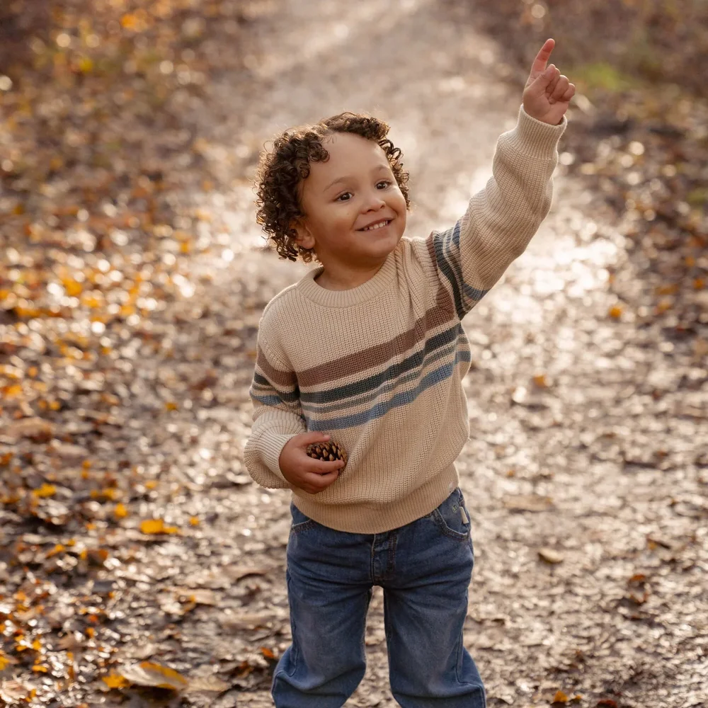 Gebreide trui Sand Forest friends Gebreide trui Sand Forest friends