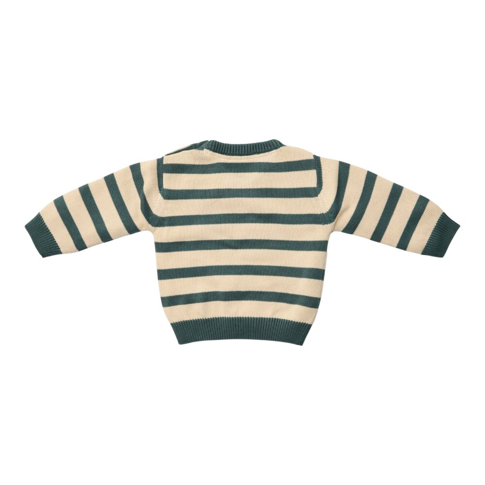 Gebreide trui Balsam Green Stripe forest friends Gebreide trui Balsam Green Stripe forest friends