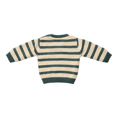 Gebreide trui Balsam Green Stripe forest friends Gebreide trui Balsam Green Stripe forest friends