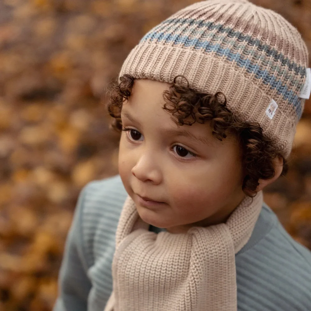 Gebreide muts Taupe - 92/104 Forest friends