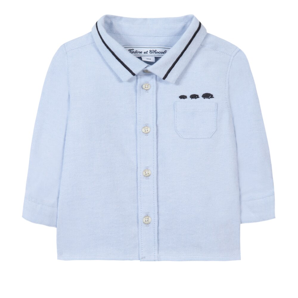 Hemd lichtblauw Bleu Grisé
