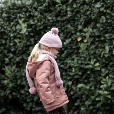 Sjaaltje met pompon Cool Oud roze