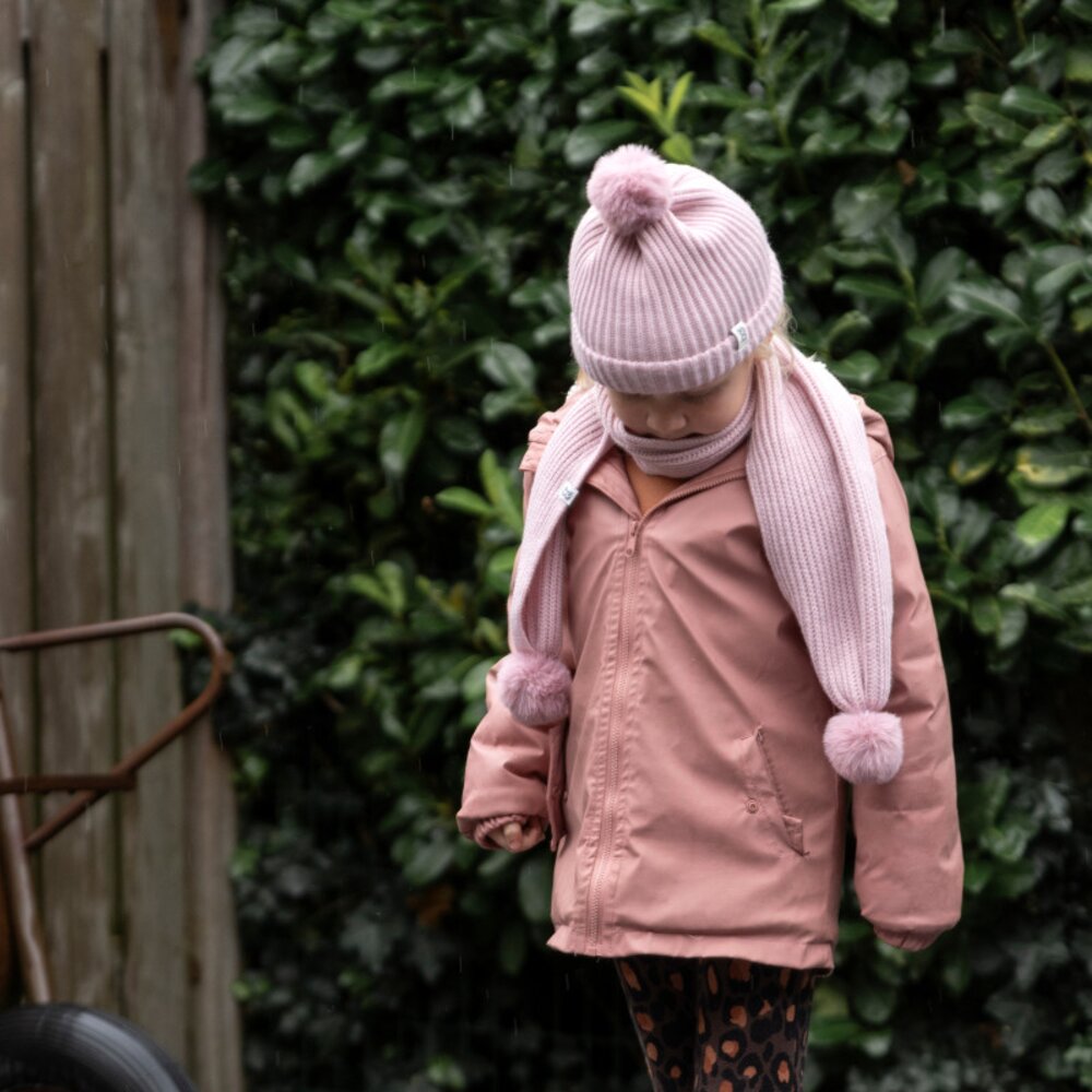 Sjaaltje met pompon Cool Oud roze