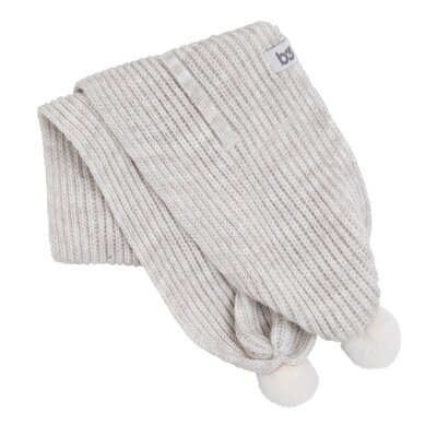 Overslagsjaaltje met pompon Cool Ecru Overslagsjaaltje met pompon Cool Ecru