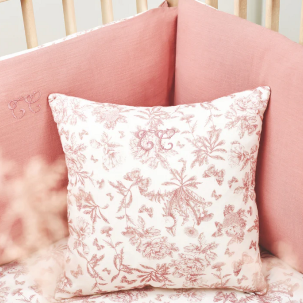 Bedbumper Toile de Jouy Peche Bedbumper Toile de Jouy Peche