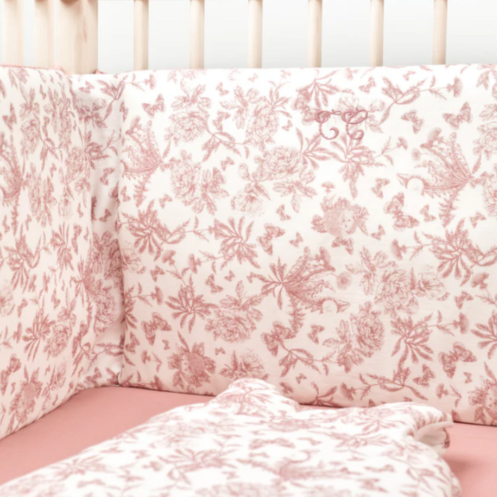 Bedbumper Toile de Jouy Peche Bedbumper Toile de Jouy Peche