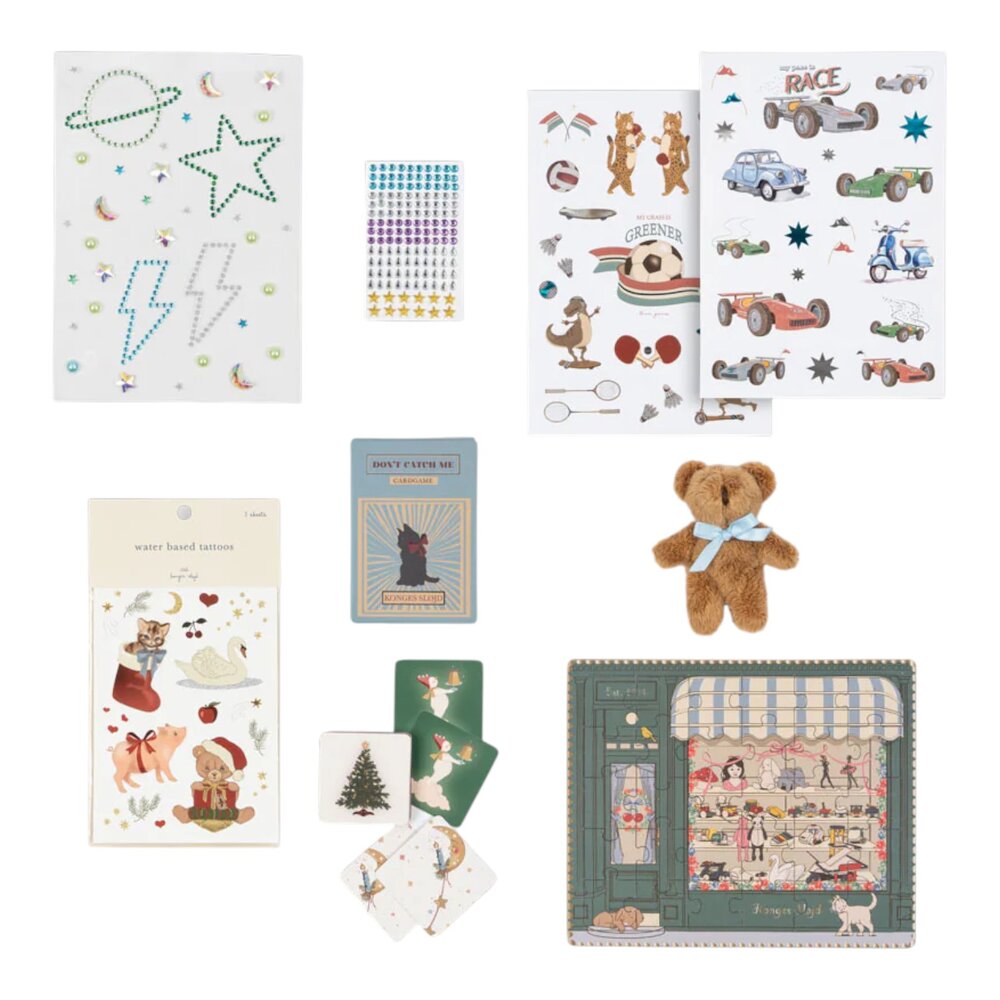Kerstkalender met 24 geschenkjes blue