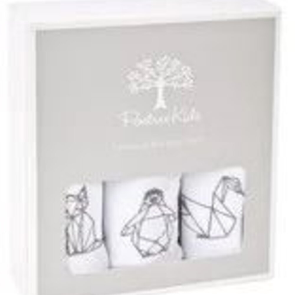 Tetra doekjes 60x60cm 3-pack Wit origami borduur