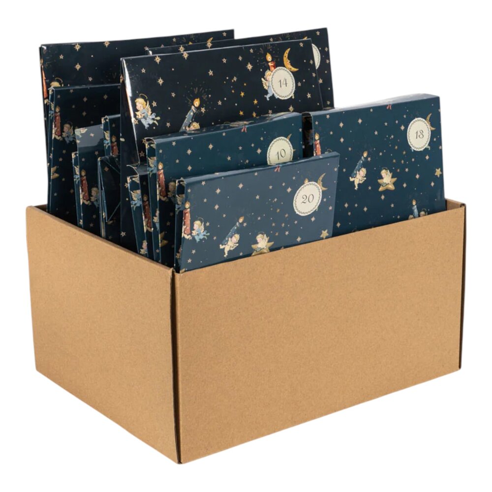 Kerstkalender met 24 geschenkjes blue