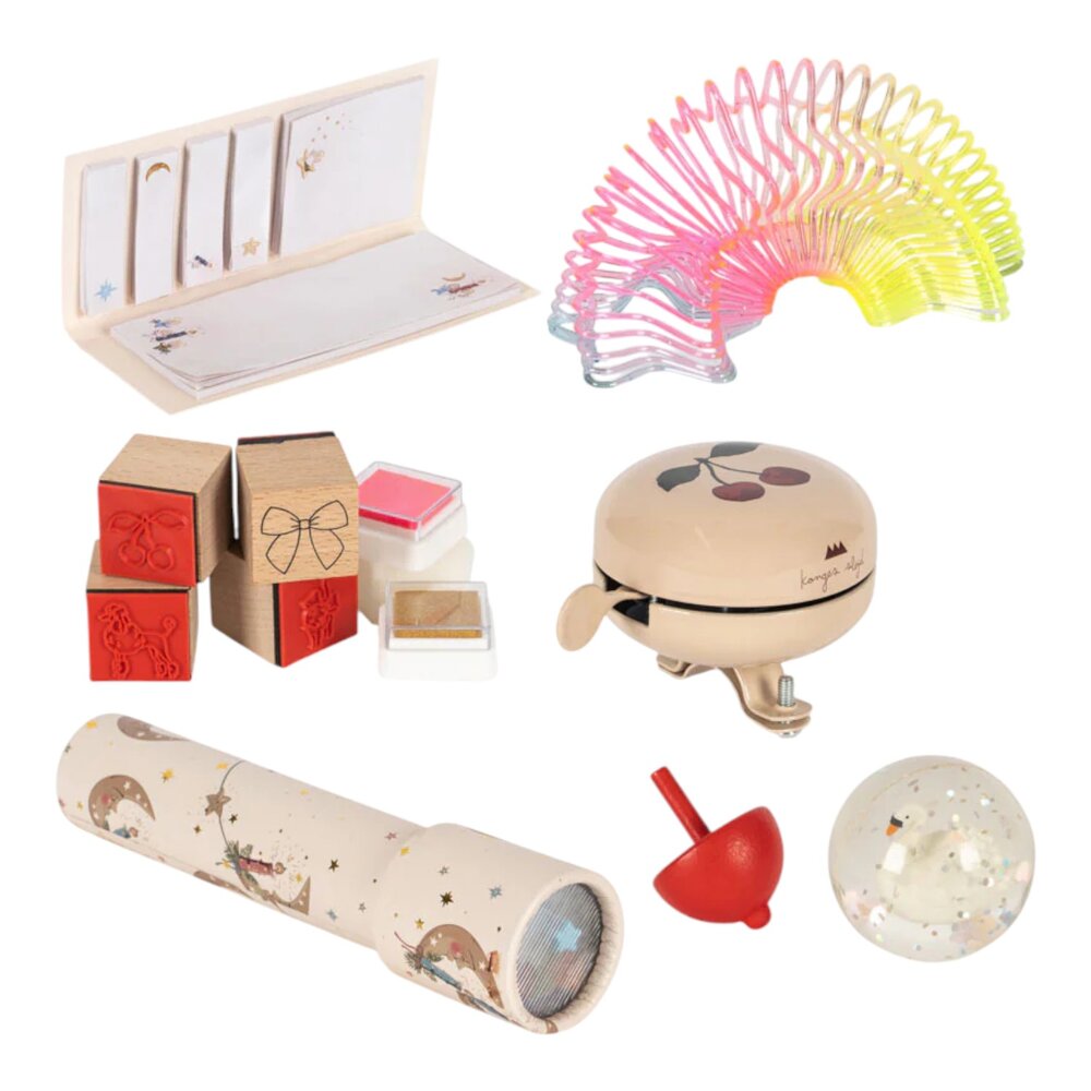 Kerstkalender met 24 geschenkjes beige