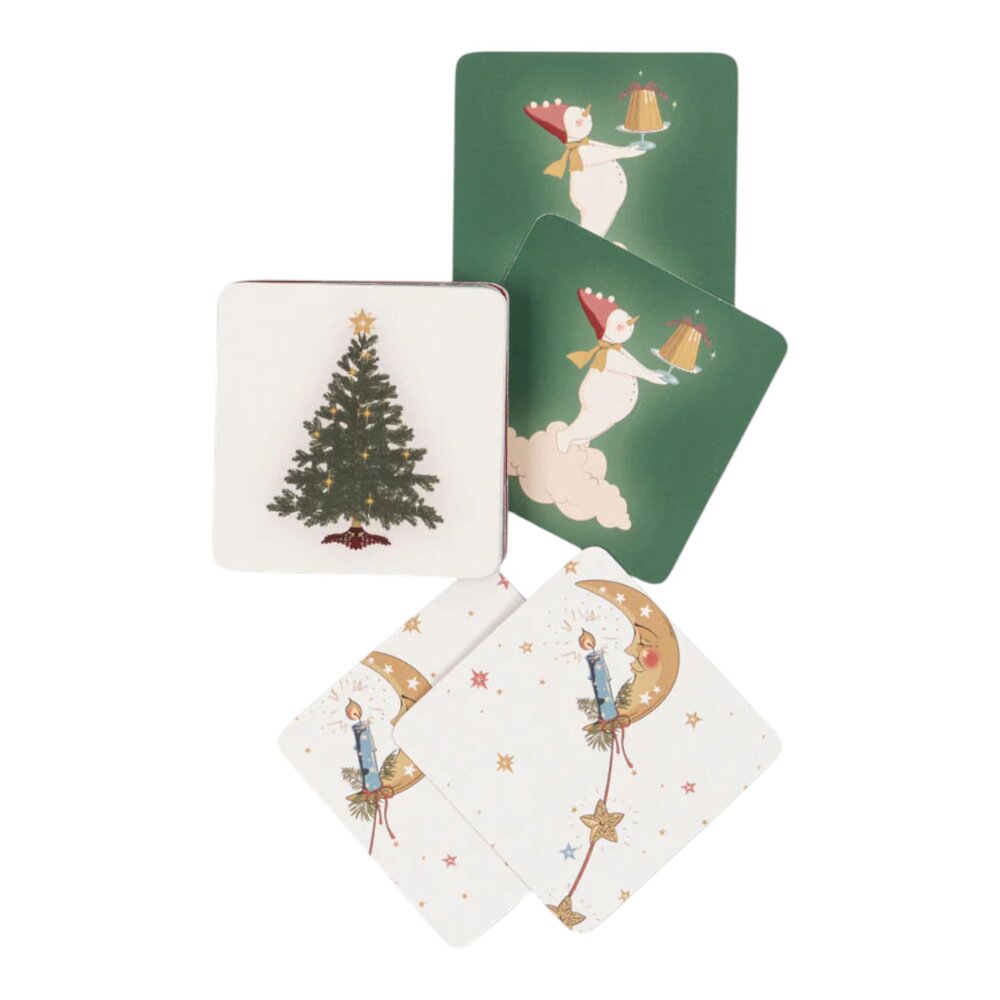Kerstkalender met 24 geschenkjes beige