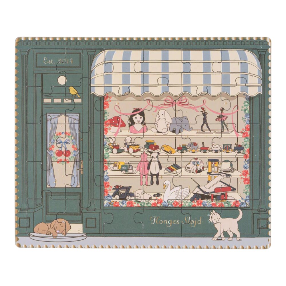 Kerstkalender met 24 geschenkjes beige