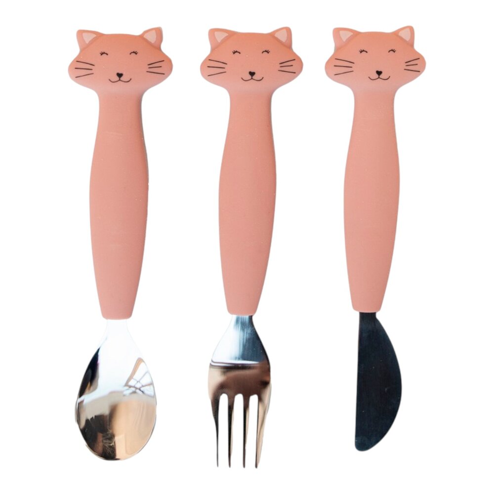Siliconen eetset 3 stuks Mrs. Cat
