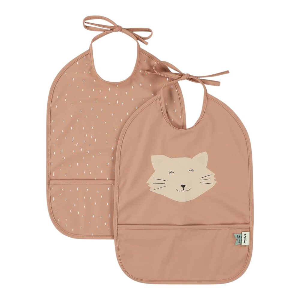 Afwasbaar slabbetje 2-pack Mrs. Cat Afwasbaar slabbetje 2-pack Mrs. Cat