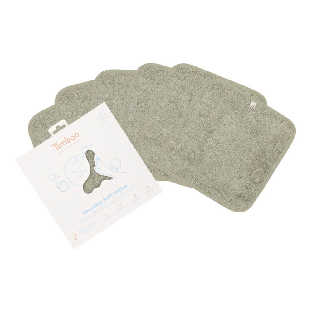 Herbruikbare doekjes 20x20cm (6 stuks) Whisper Green Herbruikbare doekjes 20x20cm (6 stuks) Whisper Green