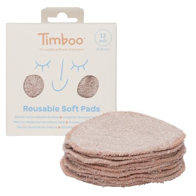 Herbruikbare pads Ø10cm (12 stuks) Misty Rose Herbruikbare pads Ø10cm (12 stuks) Misty Rose