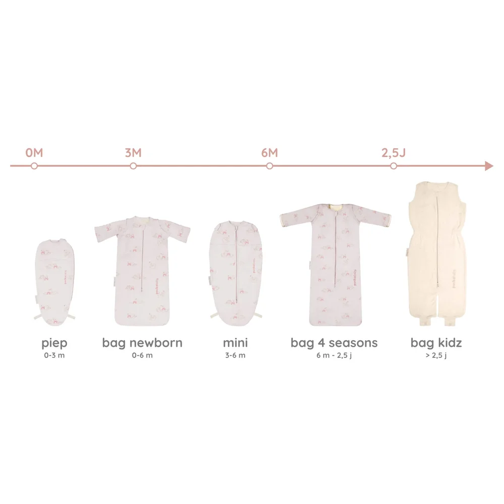 The bag newborn < 6 m - 70 cm - cotton Swans The bag newborn < 6 m - 70 cm - cotton Swans