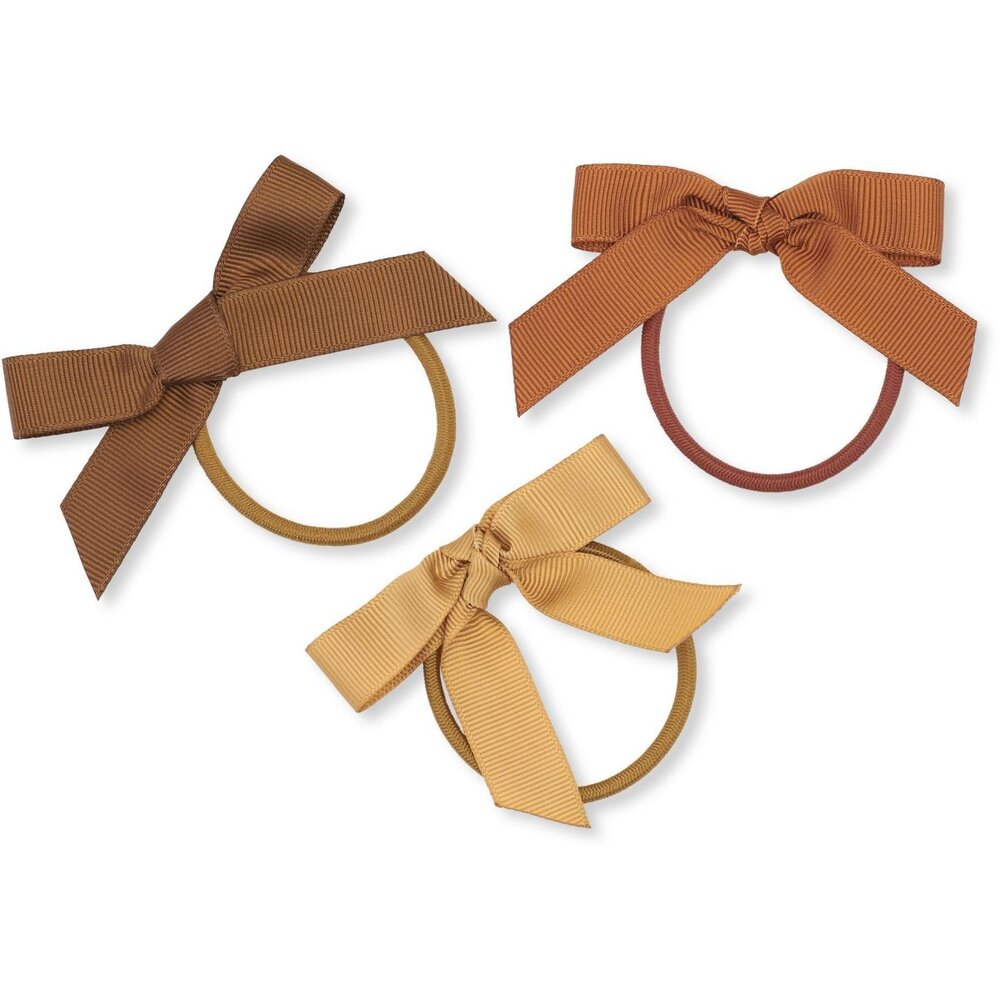 3-pack hair elastics bow moonbeam