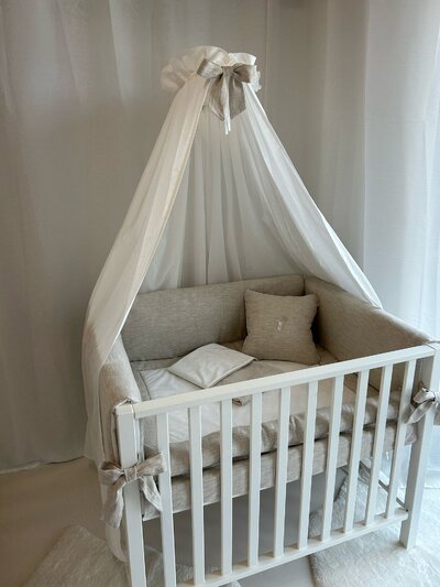 3 delige dubbele parkomrander (70x140) linnen melange 3 delige dubbele parkomrander (70x140) linnen melange