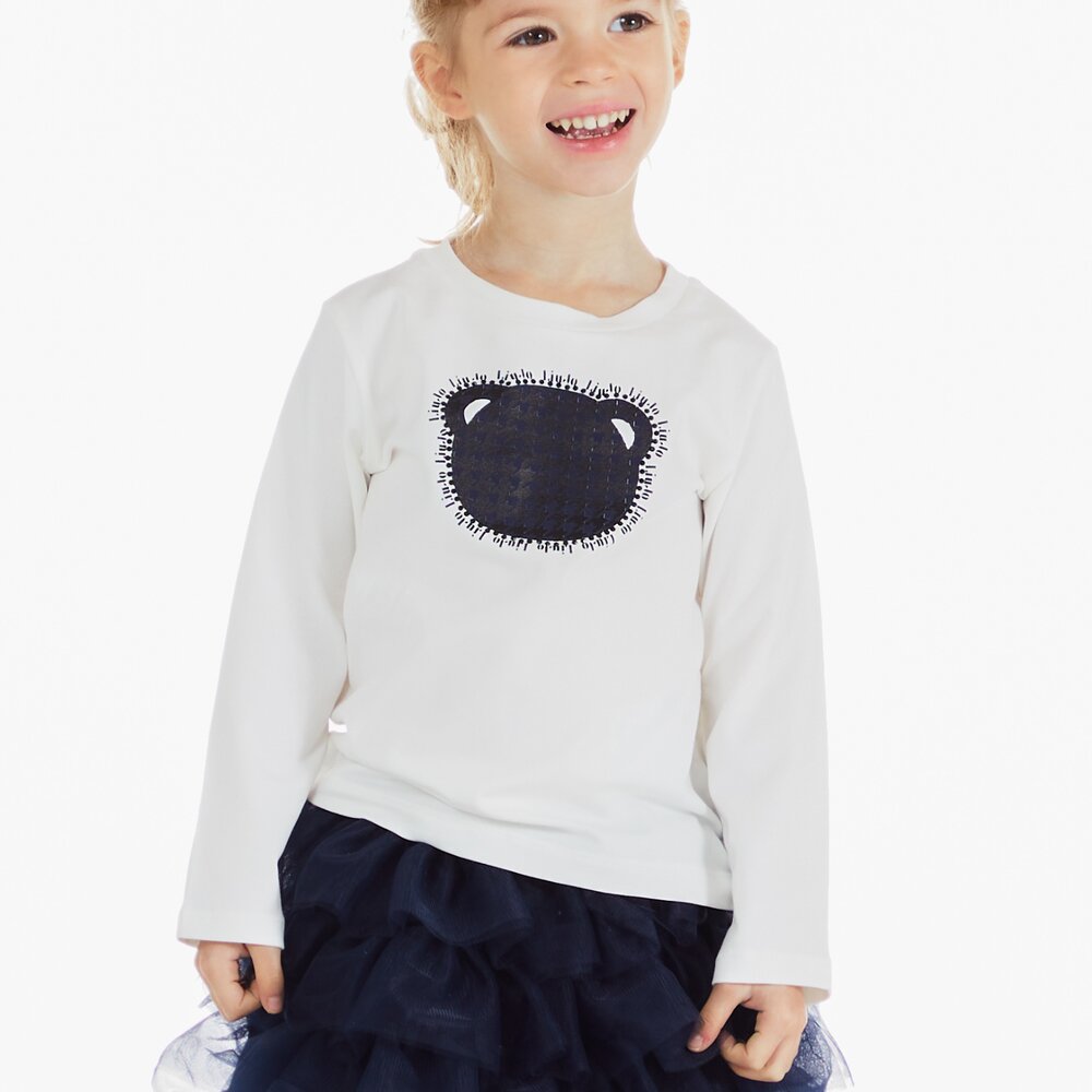 T-shirt met beertje blauw Snow white