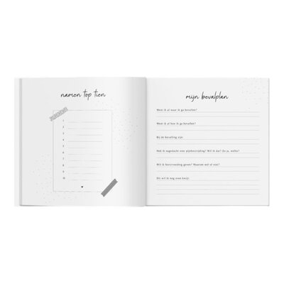 Mijn negen maanden dagboek - Wit Fyllbooks